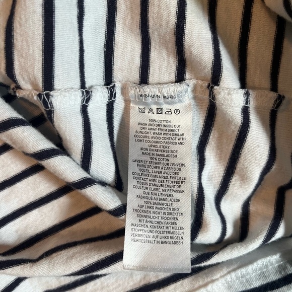 French Connection Striped T-Shirt with Pink Heart - Picture 4 of 8